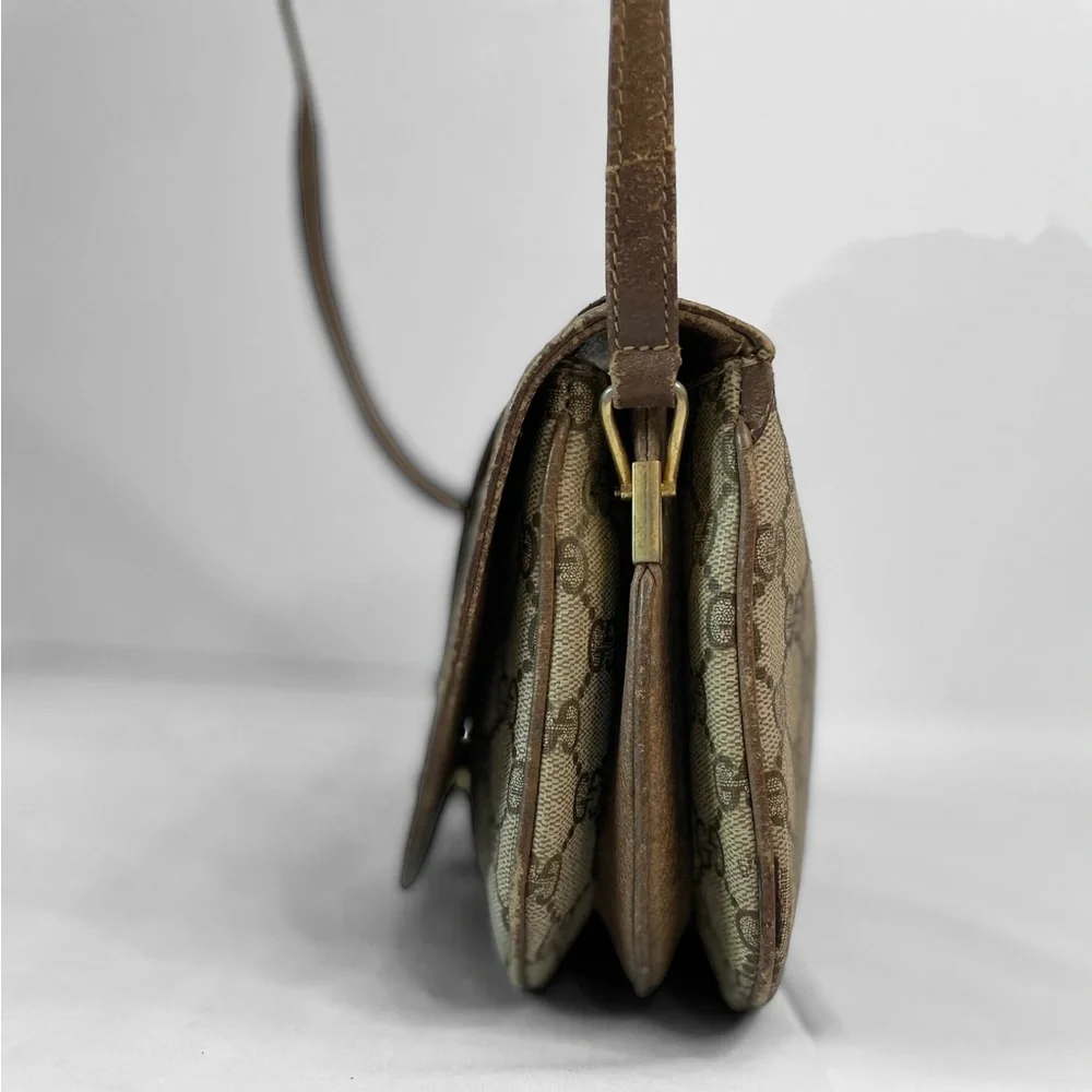 Gucci Vintage Brown GG Shoulder Bag - Picture 5 of 16